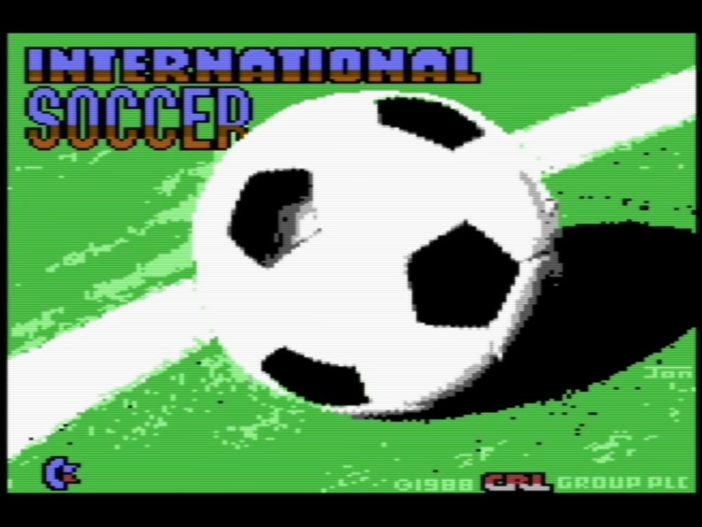 Title Screen of International Soccer for Commodore 64